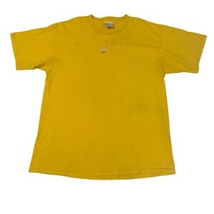 VTG Nike Center Swoosh Spellout Shirt Men’s XL Yellow White Tag 90s READ
